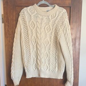 100% Wool Vintage Cream Sweater